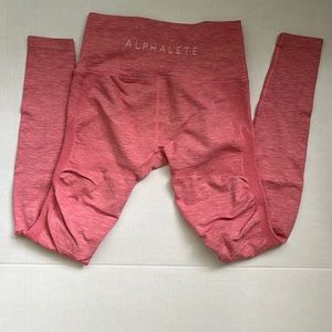 Alphalete aero leggings in pink, size medium